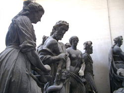 Sculptures waiting for repair in the New Palace in Park Sanssouci