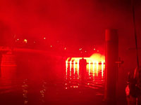 Bengalisches Feuer auf der Berliner Seite