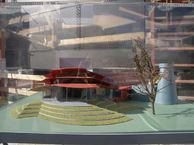 Modell des zukünftigen Potsdamer Theaterbaues