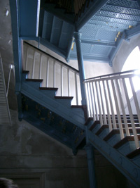 Brockesches Haus, blaue Treppe Brockesches Haus, blaue Treppe